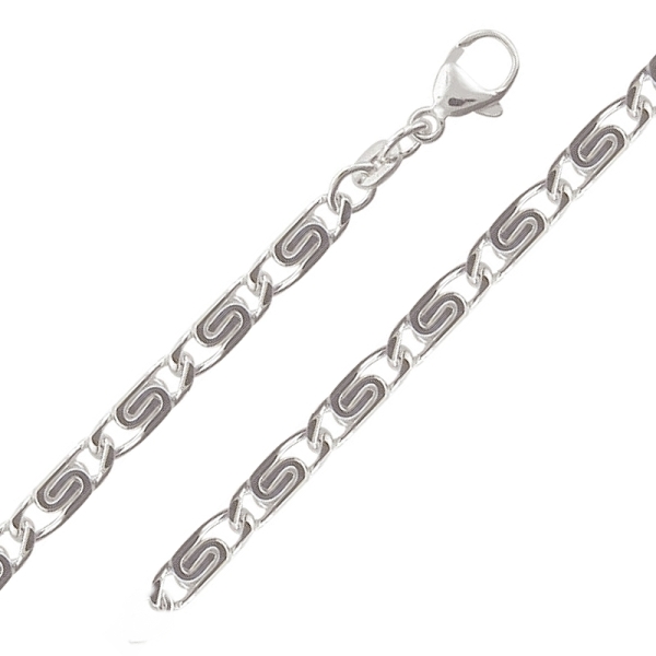 Kette Collier S-Panzer 4,6mm 925 Silber 50cm