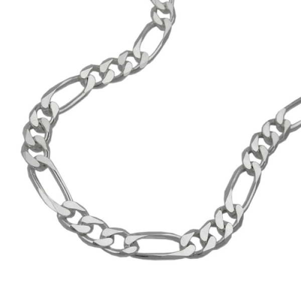 Armband 4,8mm Figarokette flach Silber 925 21cm