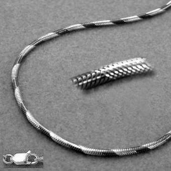 Armband Schlange rund oxyd-silber 925 19cm