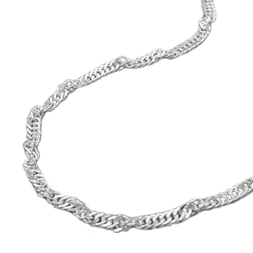 Kette 2mm Singapurkette diamantiert Silber 925 60cm