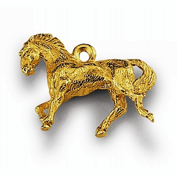 Anhänger Pferd massiv 14Kt 585 GOLD