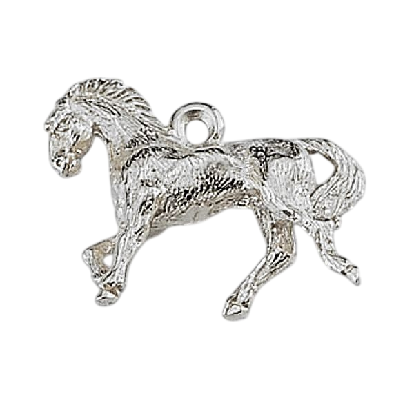 Anhänger Pferd massiv 14Kt 585 WEISSGOLD