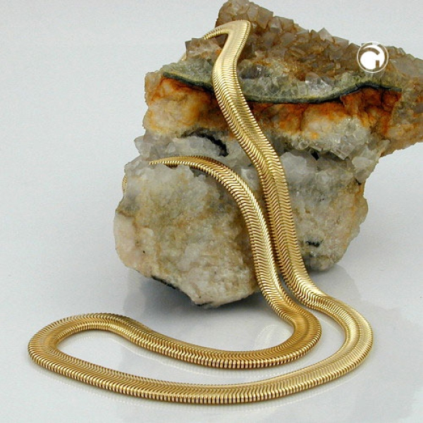 Collier 6x2mm Schlange flach AMD 50cm