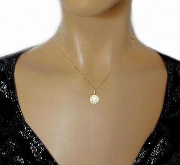 Anhänger Sternzeichen Jungfrau rund 12mm 8Kt 333 GOLD