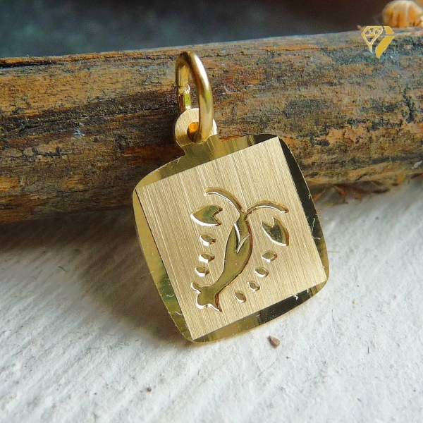 Anhänger Sternzeichen eckig 11x10mm Krebs 8Kt 333 GOLD