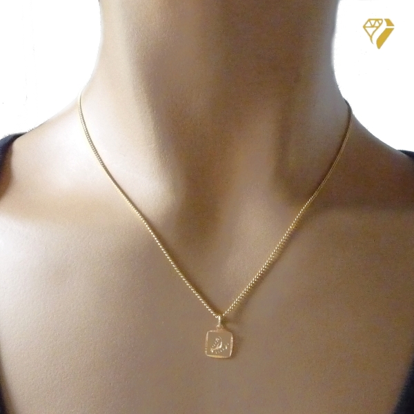 Anhänger Sternzeichen eckig 11x10mm Krebs 8Kt 333 GOLD