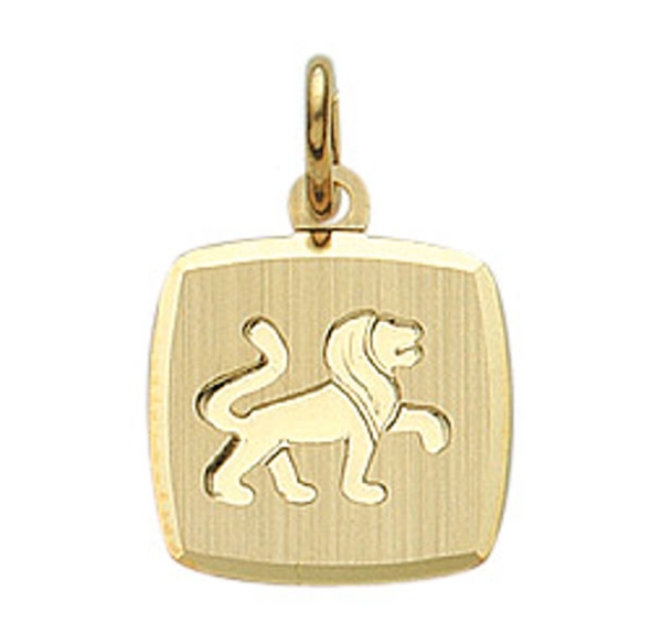 Anhänger Sternzeichen eckig 11x10mm Löwe 8Kt 333 GOLD