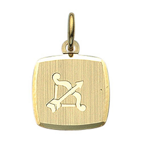 Anhänger Sternzeichen eckig 11x10mm Schütze 8Kt 333 GOLD