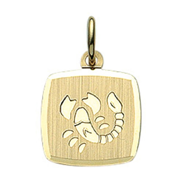 Anhänger Sternzeichen eckig 11x10mm Skorpion 8Kt 333 GOLD