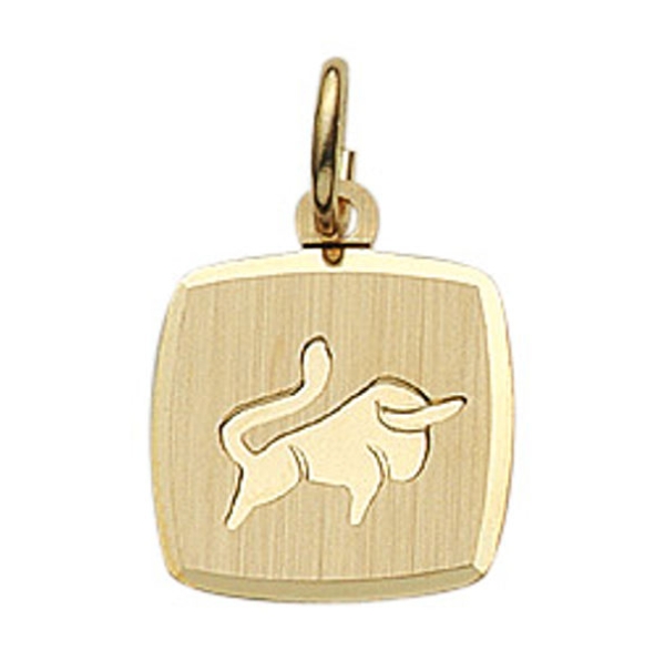Anhänger Sternzeichen eckig 11x10mm Stier 8Kt 333 GOLD
