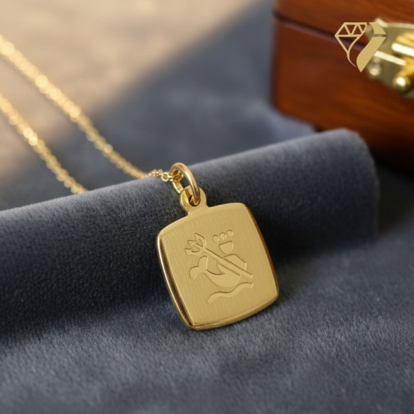 Anhänger Sternzeichen eckig 11x10mm Wassermann 8Kt 333 GOLD