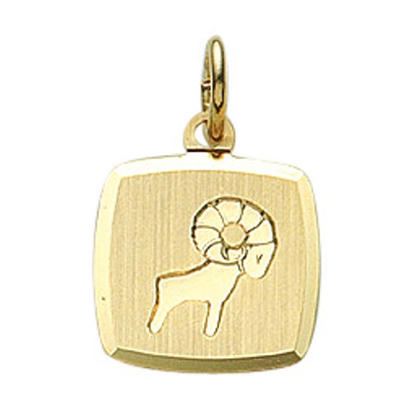 Anhänger Sternzeichen Widder eckig 11x10mm 8Kt 333 GOLD