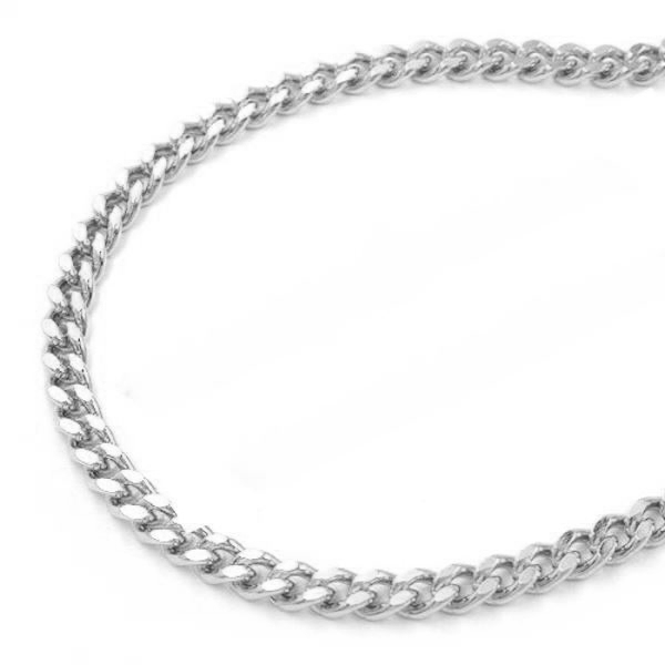 Collier Panzer flach 2,1mm 14Kt 585 WEISSGOLD 45cm