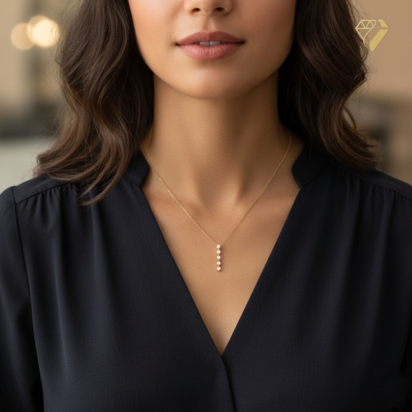 Anhänger Brillant 0,05ct mit Ankerkette 42-45cm 585 GOLD