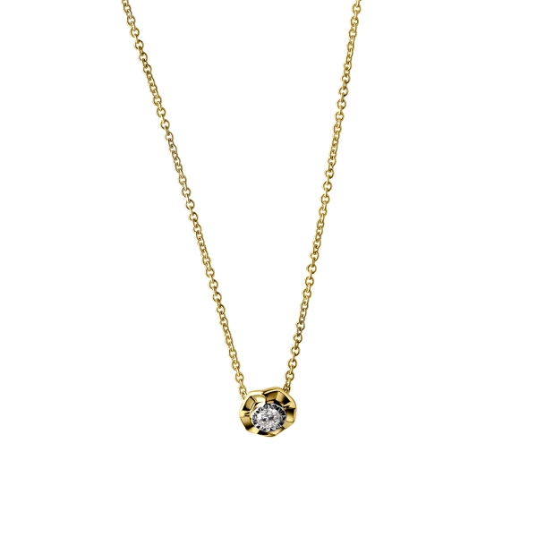 Anhänger Brillant 0,07ct mit Ankerkette 42-45cm 585 GOLD