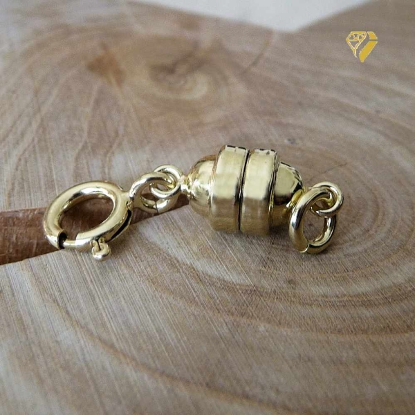 Magnetverschluss mit Federring 375 Gold