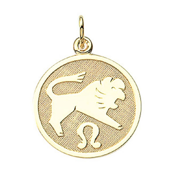 Anhänger Sternzeichen rund 16mm Löwe 8Kt 333 GOLD
