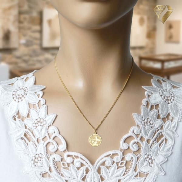Anhänger Sternzeichen 16mm rund Schütze 8Kt 333 GOLD