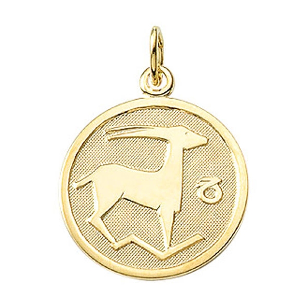 Anhänger Sternzeichen rund 16mm Steinbock 8Kt 333 GOLD
