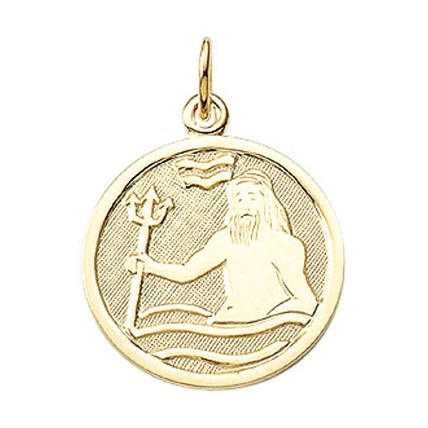 Anhänger Sternzeichen rund 16mm Wassermann 8Kt 333 GOLD