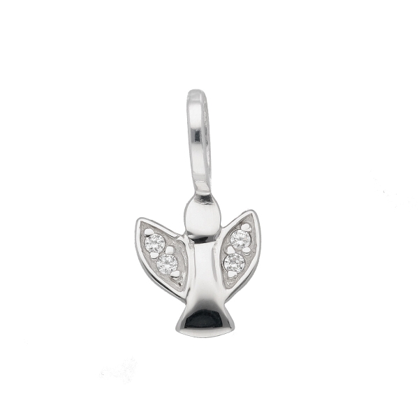 Anhänger Engelmotiv 14,5mm poliert Zirkonia 925 Silber