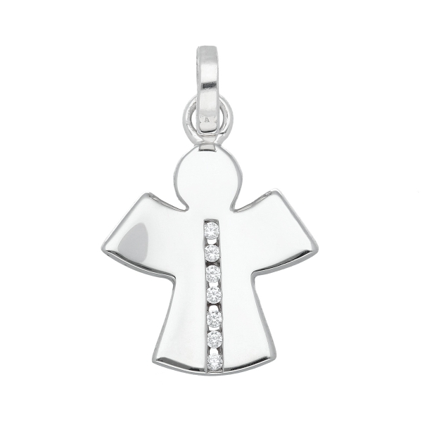 Anhänger Engelmotiv 13,8mm Zirkonia 925 Silber
