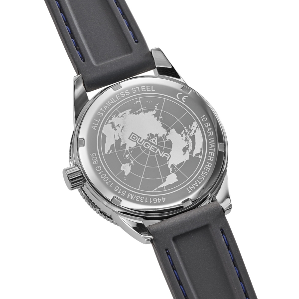 DUGENA Herrenuhr blau GMT 4461133 Quarz