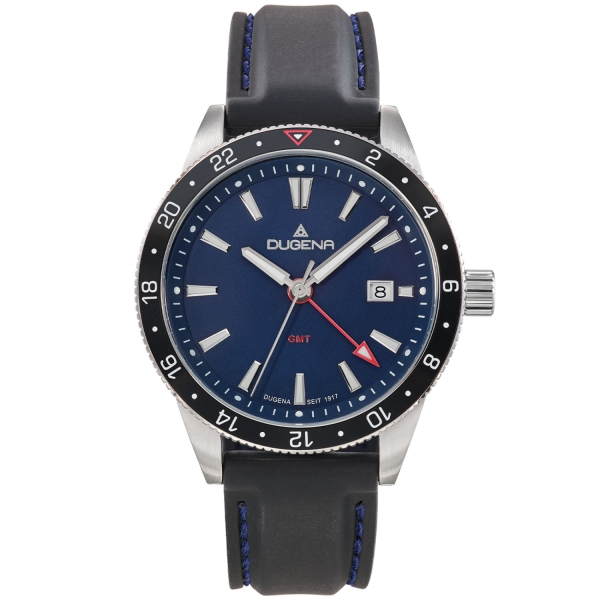 DUGENA Herrenuhr blau GMT 4461133 Quarz