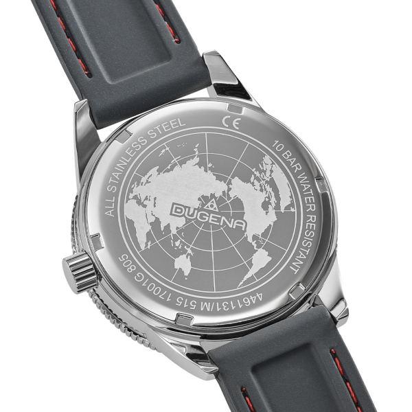 DUGENA Herrenuhr schwarz GMT 4461131 Quarz
