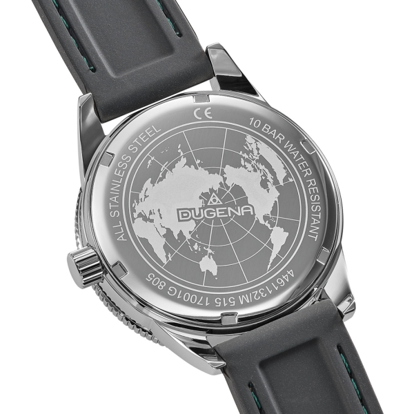 DUGENA Herrenuhr grün GMT 4461132 Quarz