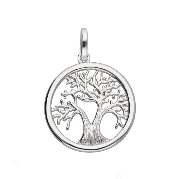 Anhänger 19,7mm Baum des Lebens  poliert/mattiert Silber 925