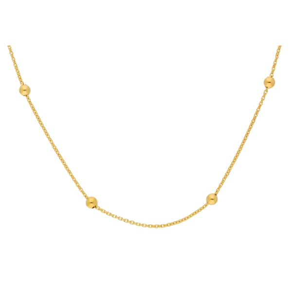 Collier Rundanker Kette mit Kugeln 2,5mm aus 333 Gold 42+3cm