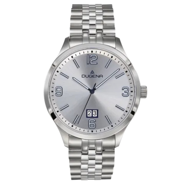 DUGENA Herrenuhr Big Date silber 4461181 Quarz