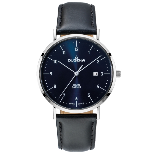 DUGENA Herrenuhr schwarz blau Stuttgart 4461217 Quarz