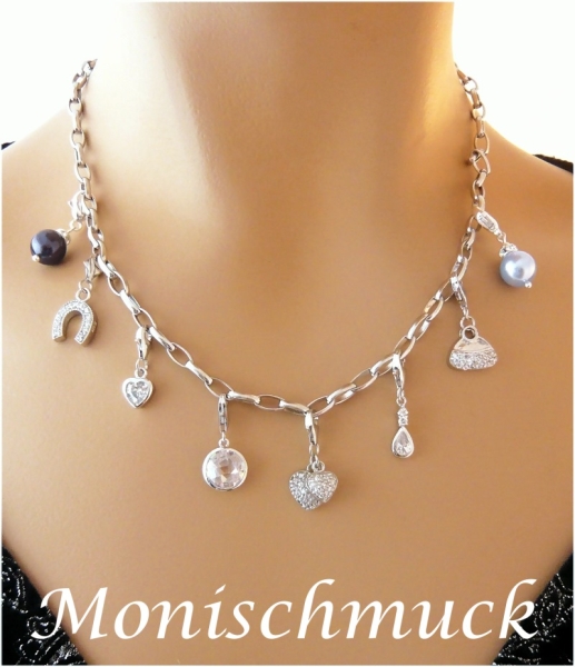 Silberkette Collier 5mm 925 Silber 45cm