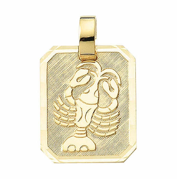 Anhänger Sternzeichen eckig 15x19mm Krebs 8Kt 333 GOLD