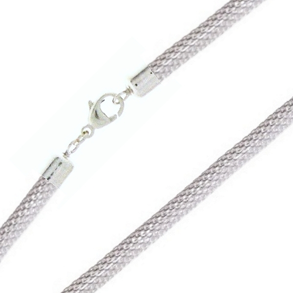 Exklusive Schlauchkette 3,2-6mm Collier Silber 925 mit Karabinerverschluss 42cm