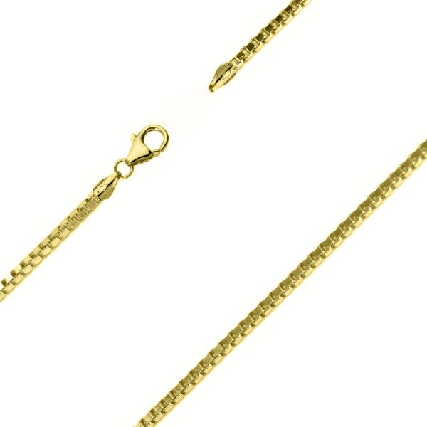 Collier Kette 1mm Venezianer vergoldet Silber 925 42cm