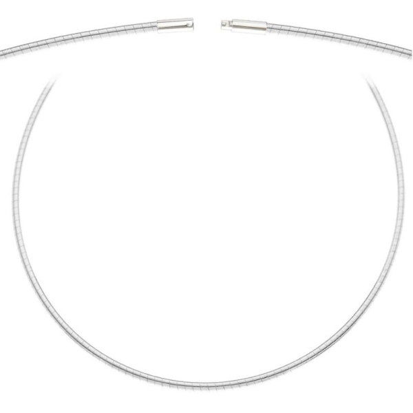 Collier Omegareifen 1,3mm Bajonett 925 Silber 45cm