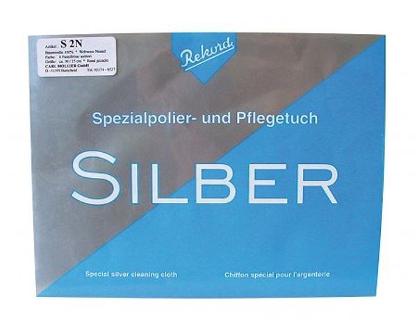 Silber Polier und Pflegetuch Rekord