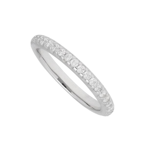 Ring Memoire 2,3mm Zirkonia 925 Silber Gr.58