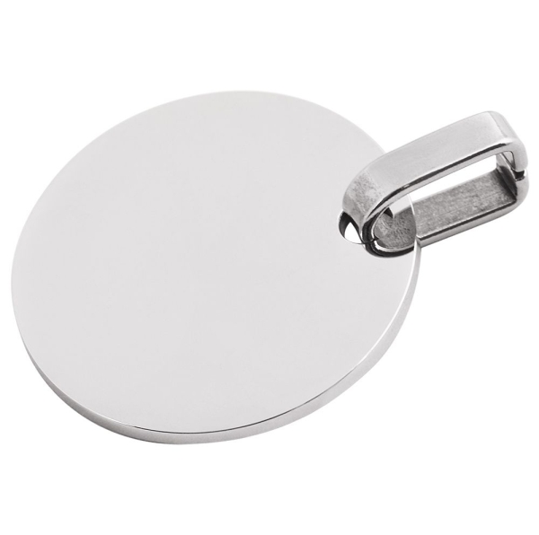 Anhänger Gravurplatte rund 25mm Edelstahl