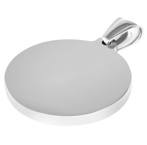 Anhänger Gravurplatte rund 30 Edelstahl