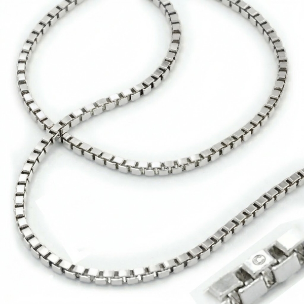 Collier Venezianerkette 1mm 14Kt 585 WEISSGOLD 45cm