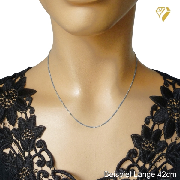 Collier Anker rund 1,1mm 14Kt 585 WEISSGOLD 40cm