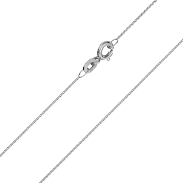 Kette Collier 0,7mm dünne Ankerkette 14Kt 585 WEISSGOLD 42cm