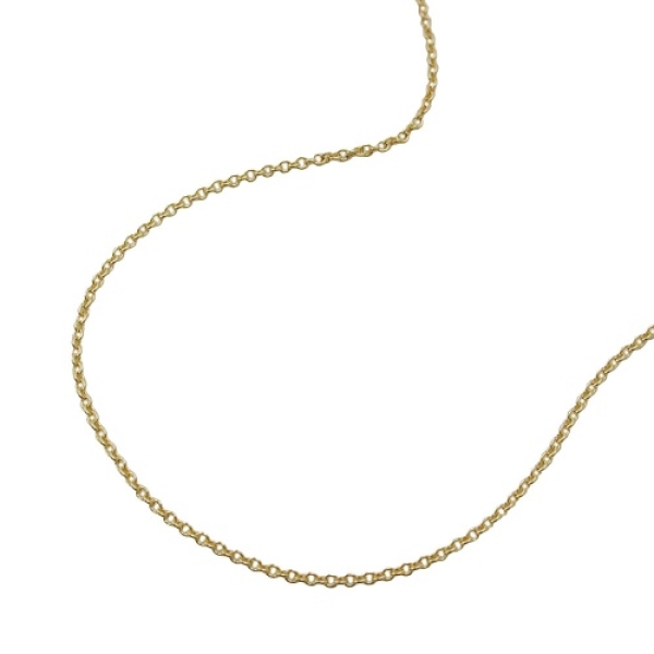 Kette 0,7mm dünne Ankerkette 9Kt GOLD 45cm