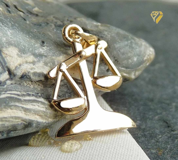 Anhänger Sternzeichen Waage 14Kt 585 GOLD