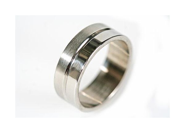 Ring Edelstahl mit Nut