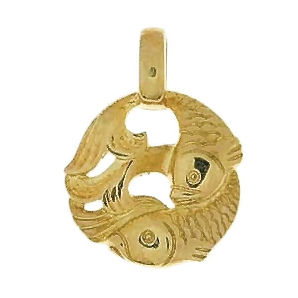 Anhänger Sternzeichen 17,6mm Fische 14Kt 585 GOLD